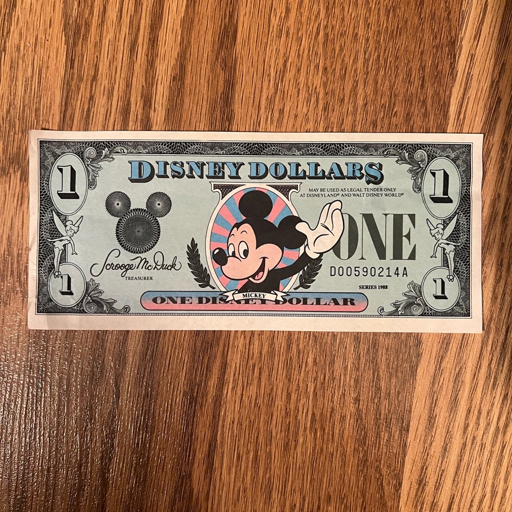 1988 Disney Dollar